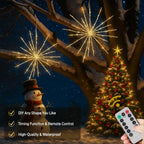 🎄Early Christmas 🔥Gold Glitter Hanging Starburst Lights