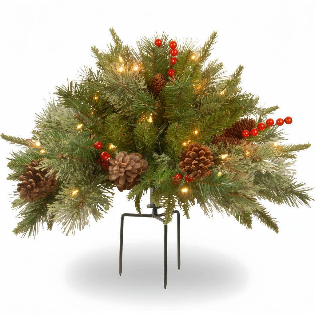 🎄Christmas On Sale🔥'Feel Real' Pre-lit Artificial Christmas Urn Filler