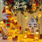 Christmas Snow Scene Bulb String Lights with Timer (7.5FT 10 LED)