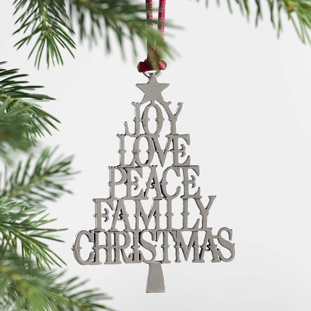 Solid Pewter Christmas Tree Ornament - BUY 5