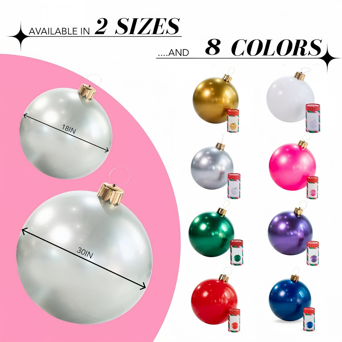 🎄Early Christmas 🔥Oversized Inflatable Christmas Ornament Balls
