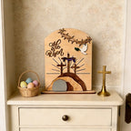 Christian Home Decor – “He Is Risen” Easter Wooden Decor