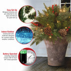 🎄Christmas On Sale🔥'Feel Real' Pre-lit Artificial Christmas Urn Filler
