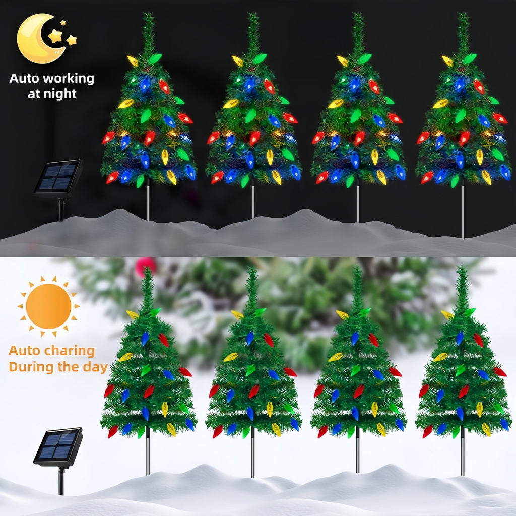 🎄Christmas 🔥Solar Powered Christmas Tree with 20 LED Strawberry Lights