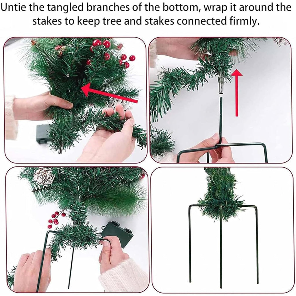 Pre-lit Artificial Xmas Tree with Cones & Red Berries