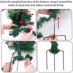 Pre-lit Artificial Xmas Tree with Cones & Red Berries