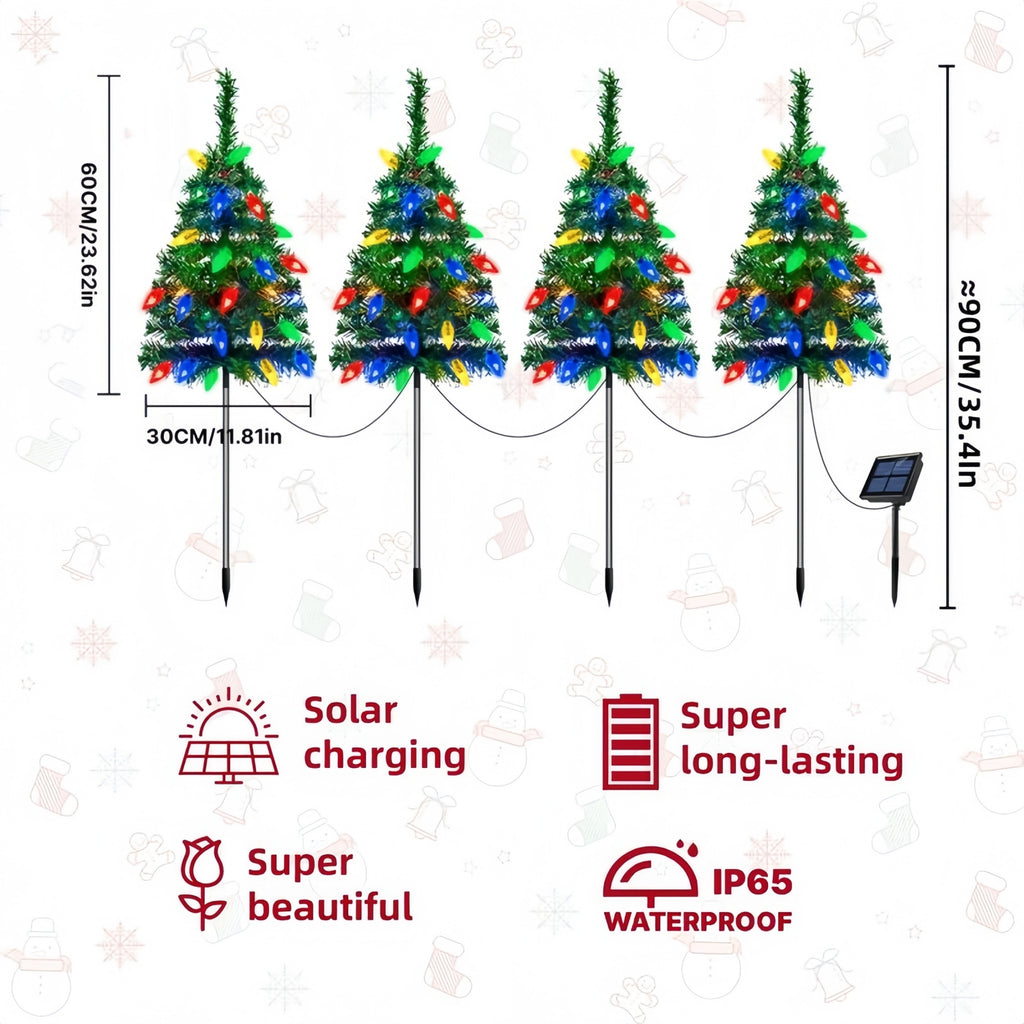 🎄Christmas 🔥Solar Powered Christmas Tree with 20 LED Strawberry Lights
