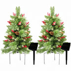 Solar Christmas Tree – 30" Pre-Lit Outdoor Pathway & Porch Tree
