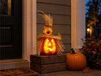 Lighted Pumpkin Scarecrow Décor