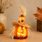 Lighted Pumpkin Scarecrow Décor