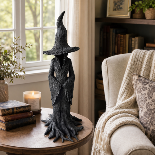 Black Witch Root Statue Tabletop Decor