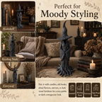 Black Witch Root Statue Tabletop Decor