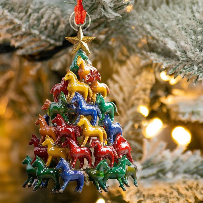 Horse Pyramid Christmas Tree Ornament