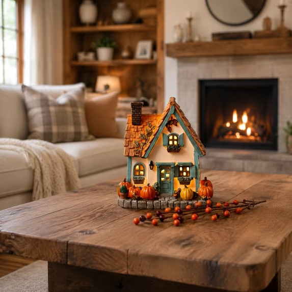 Fall Pumpkin Light-Up Cottage Decor Collection