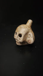Death Whistle, LOUD, Skull, Small Penacho, Hand Crafted