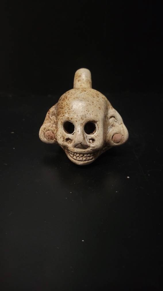 Death Whistle, LOUD, Skull, Small Penacho, Hand Crafted