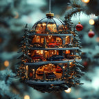 Retro Car Christmas Ornament